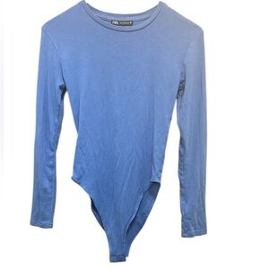 Zara blue bodysuit size medium
